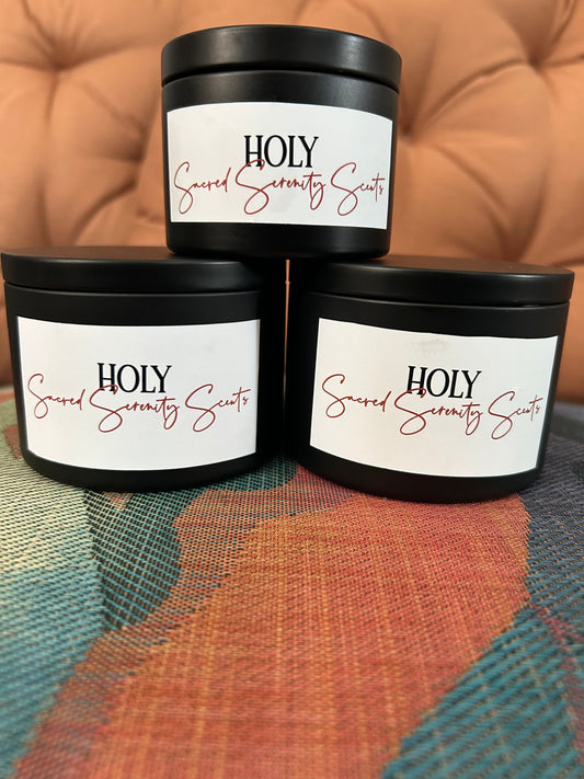 3 Sacred Serenity Scents “HOLY” Scented Wooden Wicks 8 oz Candles